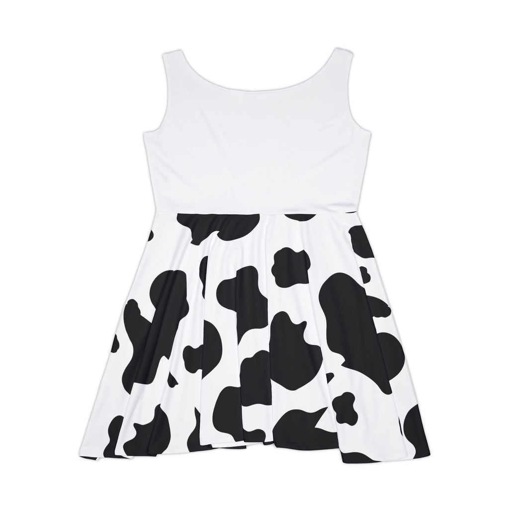 Cow Print MoooM Skater Dress | Cow Pattern Skater Dress