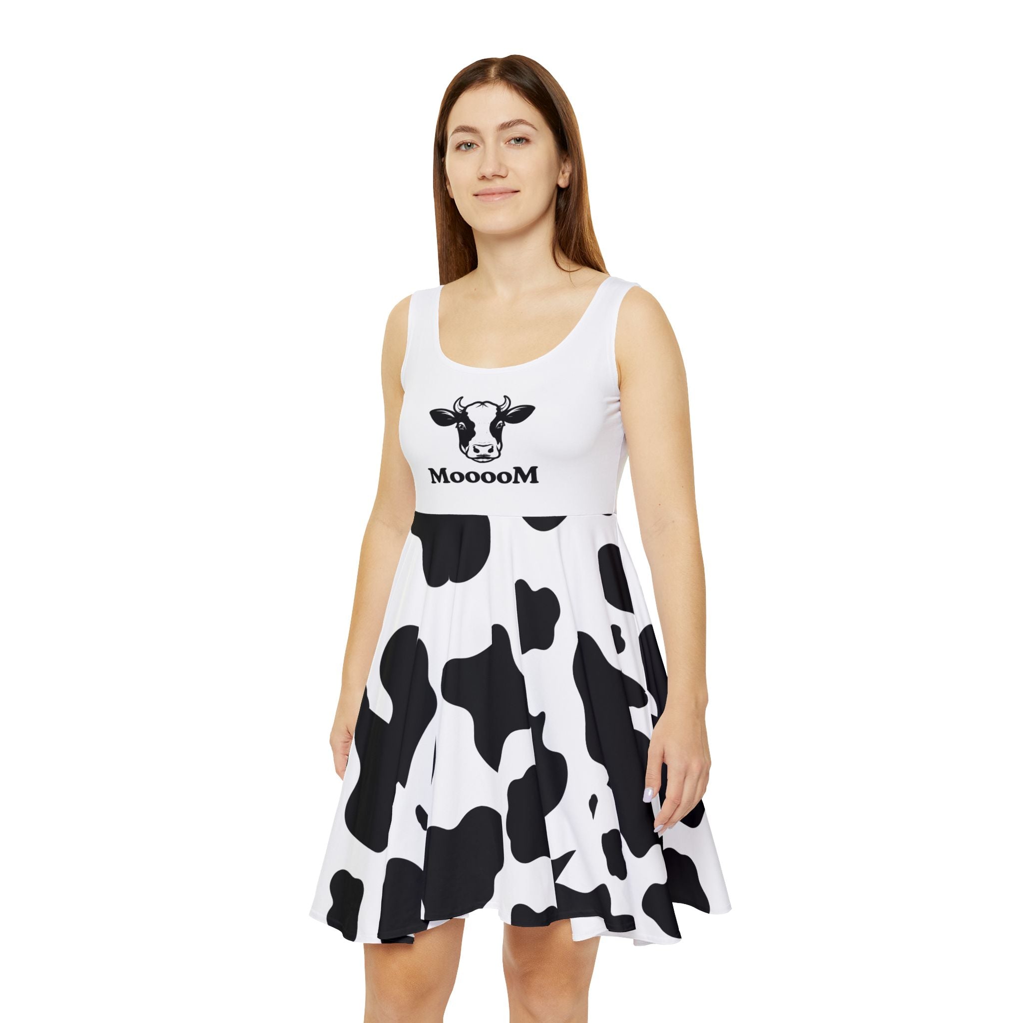 Cow Print MoooM Skater Dress | Cow Pattern Skater Dress